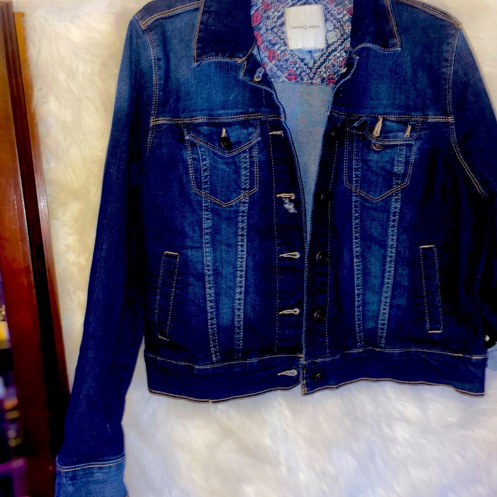 Blue Jean jacket and jean mini skirt